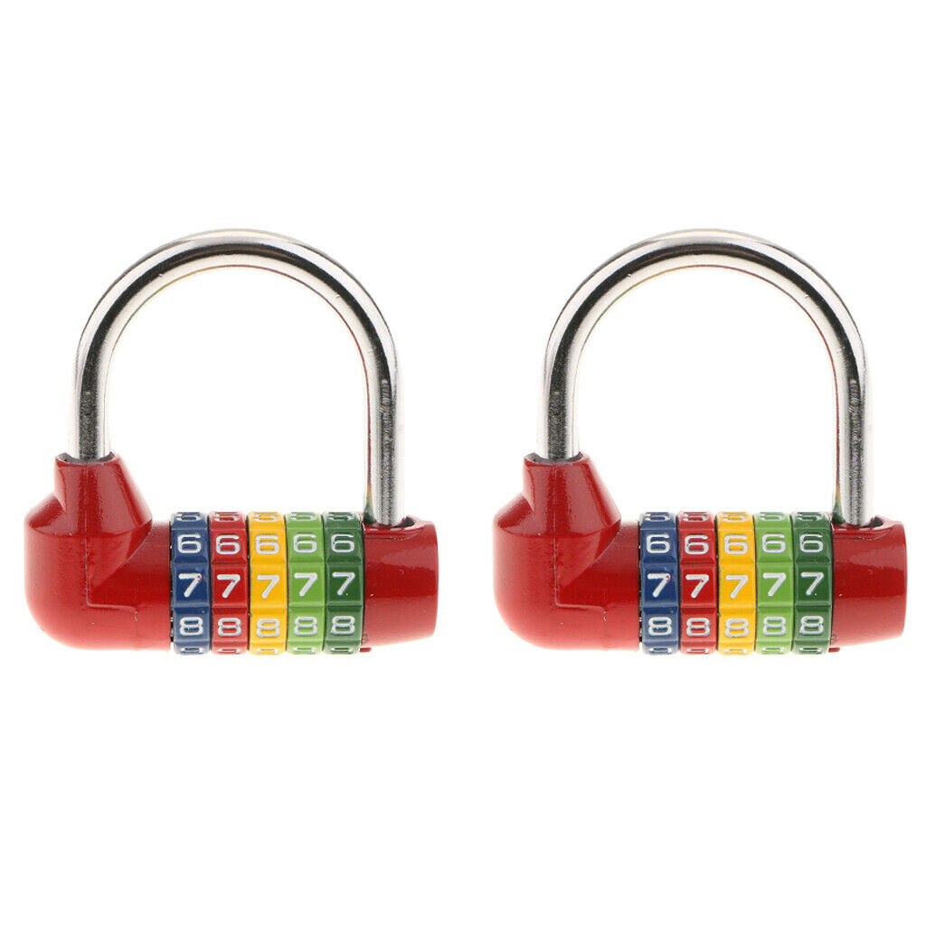 2x Mini 5 Digits Number Password Code Lock Combination Padlock Resettable for
