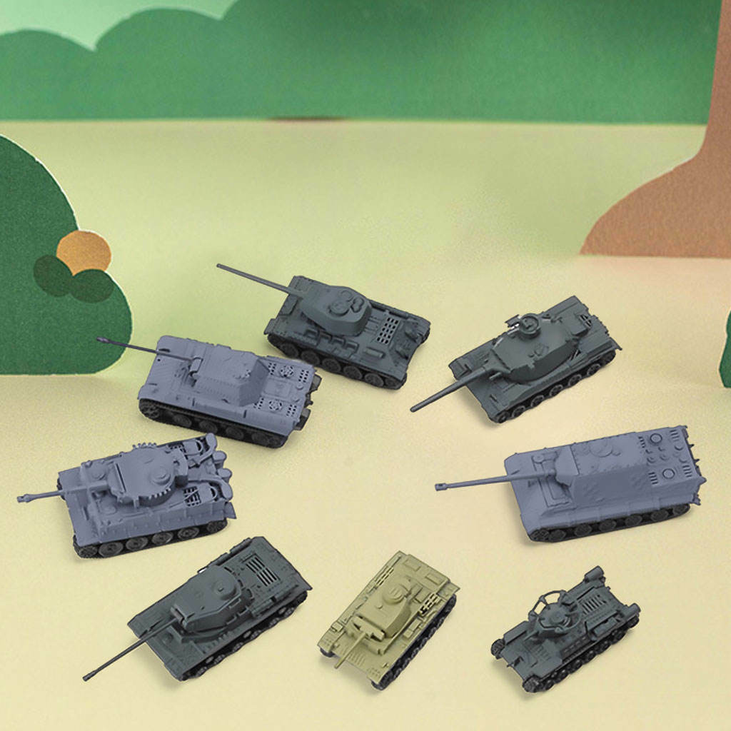 Diorama 1:144 Assemble Tank Kits Playset Collections Battle Tank for Desktop