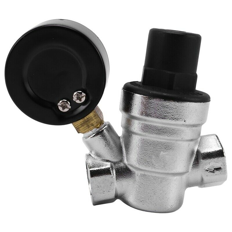 1/2 Inch Water Pressure Regulator with Gauge Pressure Maintaining Valve Tap WaK9