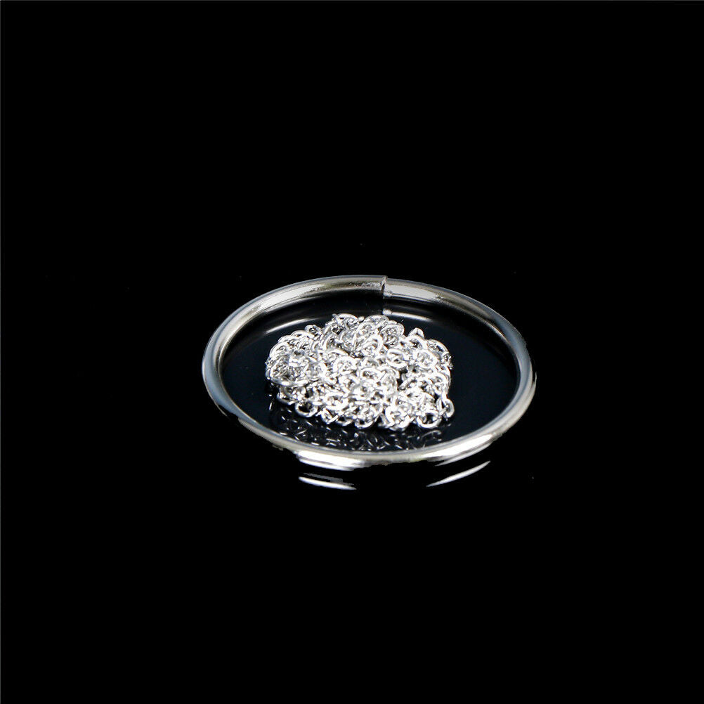 2Pcs Magic Ring and Chain Cool MagicBDrick Props Metal Knot Ring On Chai.l8