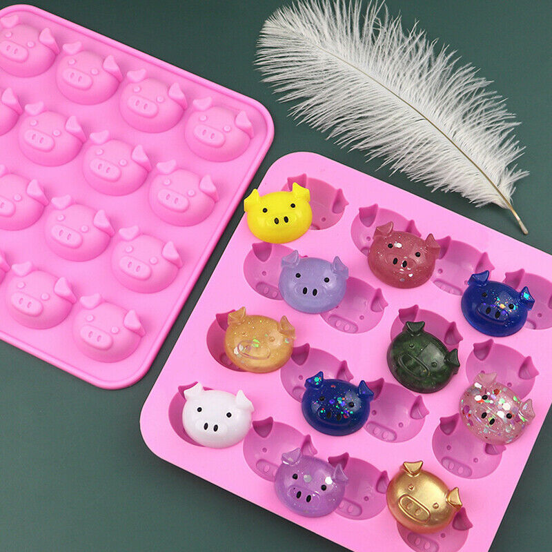 Pig Silicone Mold Cake Chocolate Fondant Mould DIY Cake Decorating Too.l8