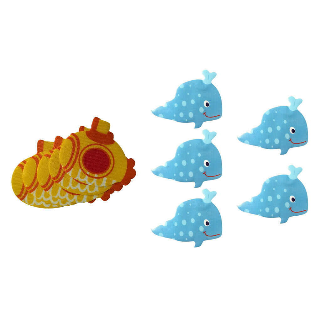 10Pcs Submarine/Whale Non-Slip Bathtub Stickers, Non-Slip Bath Treads, Safety