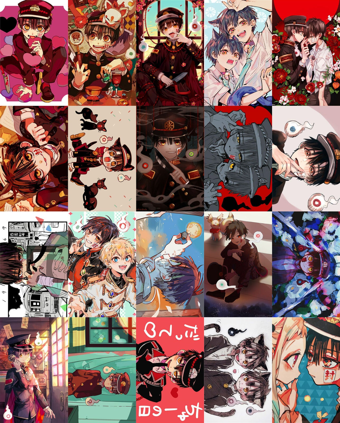 20 cards Jibaku Shounen Hanako-kun x Yashiro Nene Card Paster Card Stickers