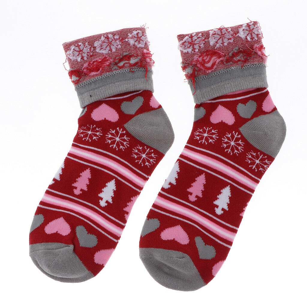 5pair/Set Christmas Socks Funny Birthday Gift Novelty Cartoon Xmas Designs