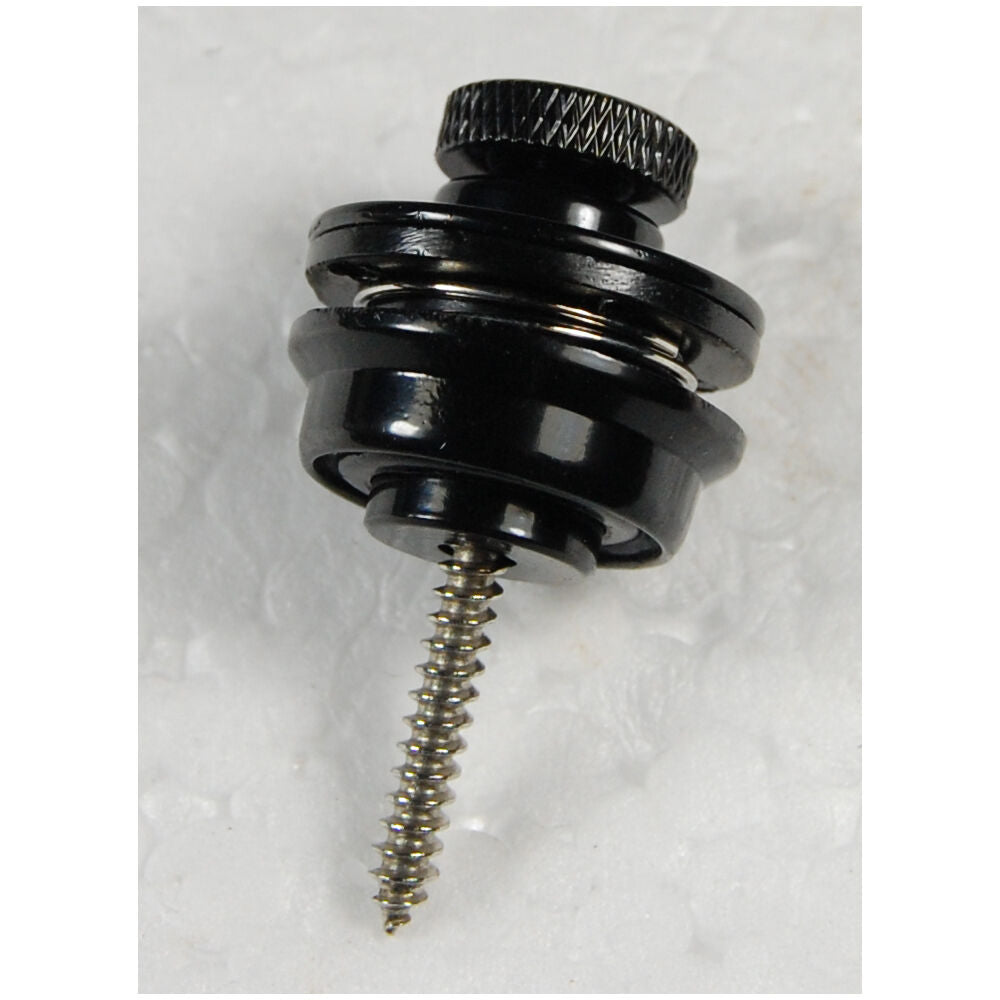 Black Flat Head Skidproof Round Strap Lock For Electric Acoustic Guitar Bass