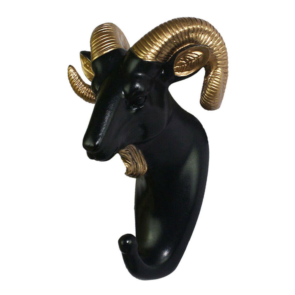 Wall Hook Cloth Hanger Easy to Install w/ Screws for Bathroom Porch Goat