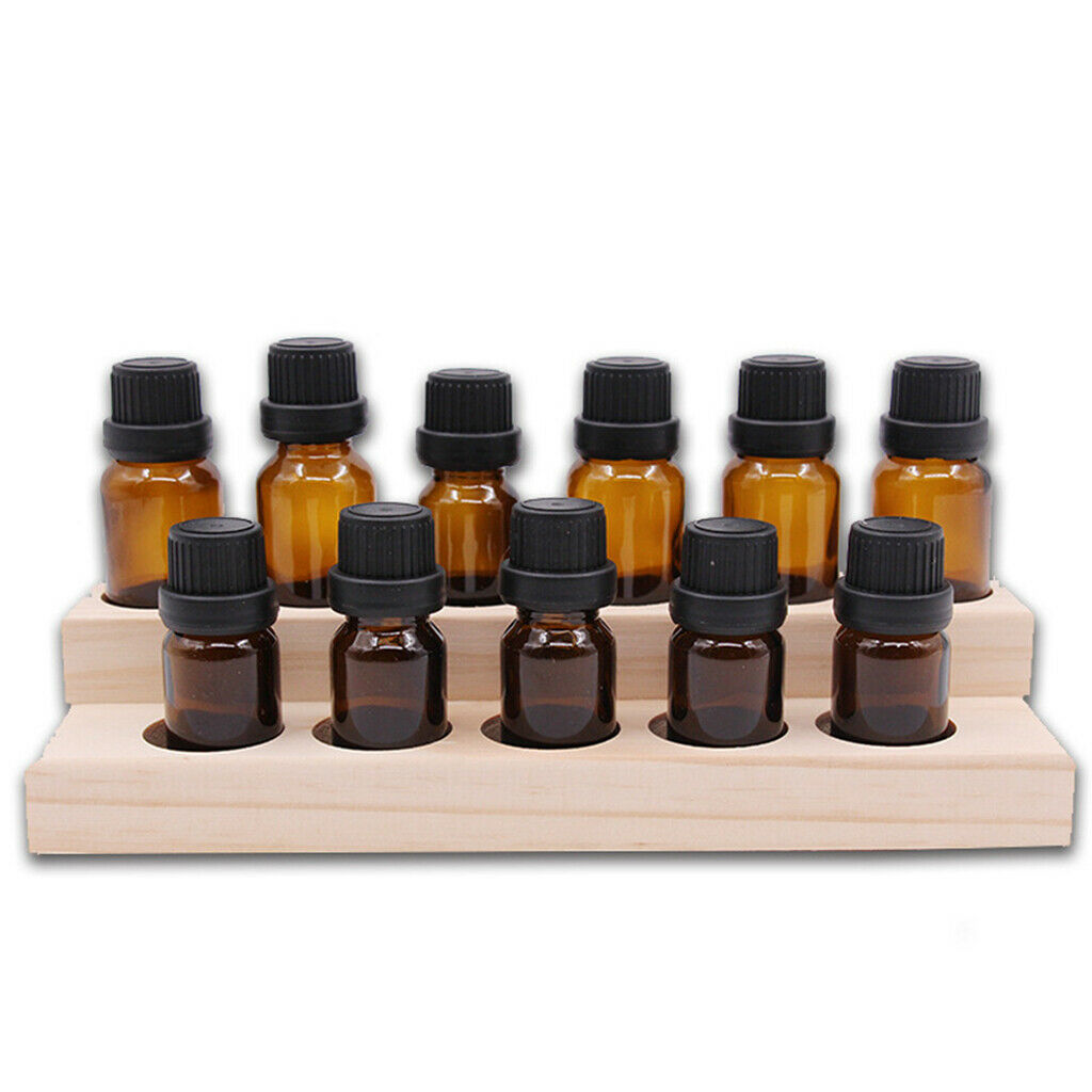 11 Slot Wood Essential Oil Box Case Organizer Rack for Storage Display Stand