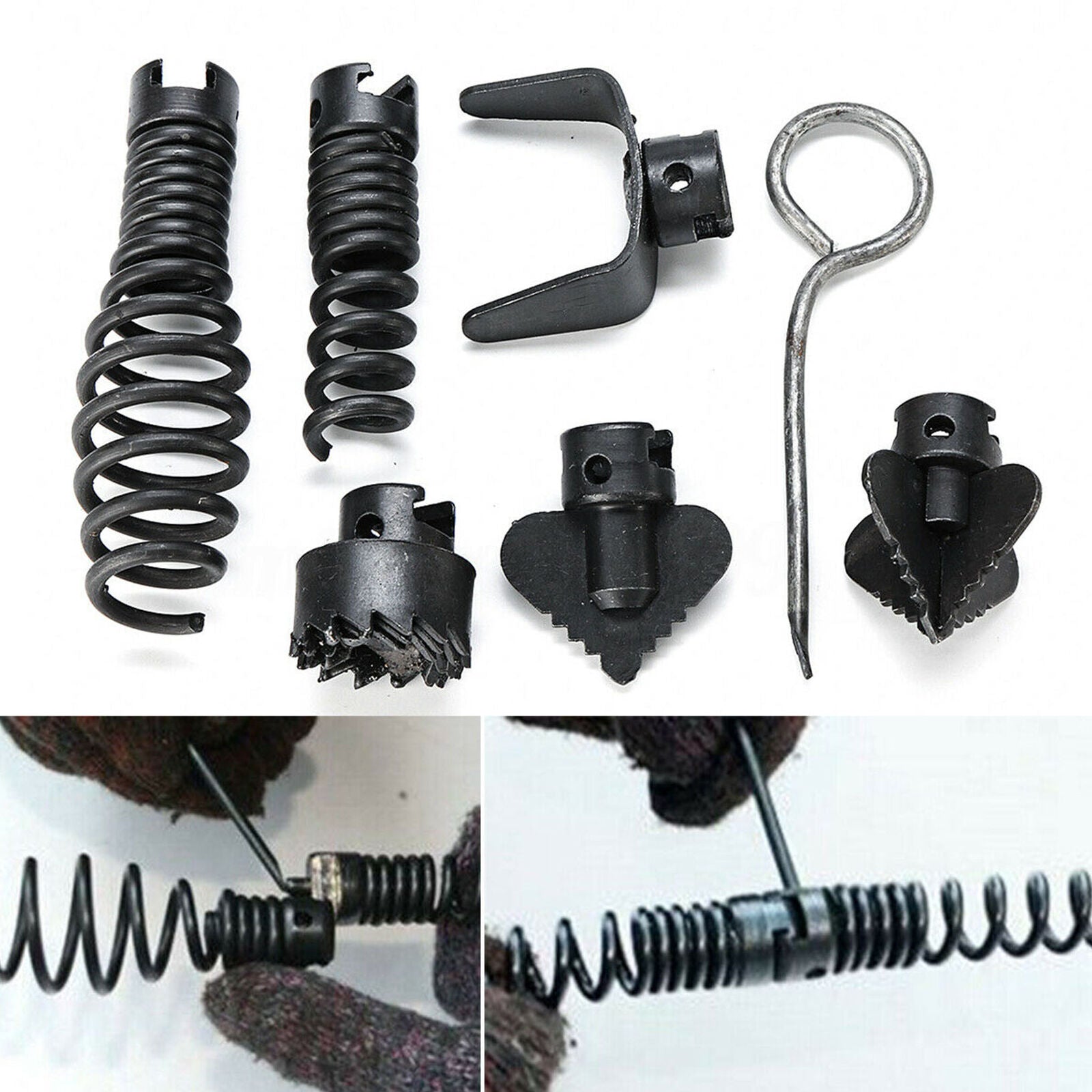 7Pcs Drain Cleaner Combination Cutter Head For Dredger 16mm Manganese Steel