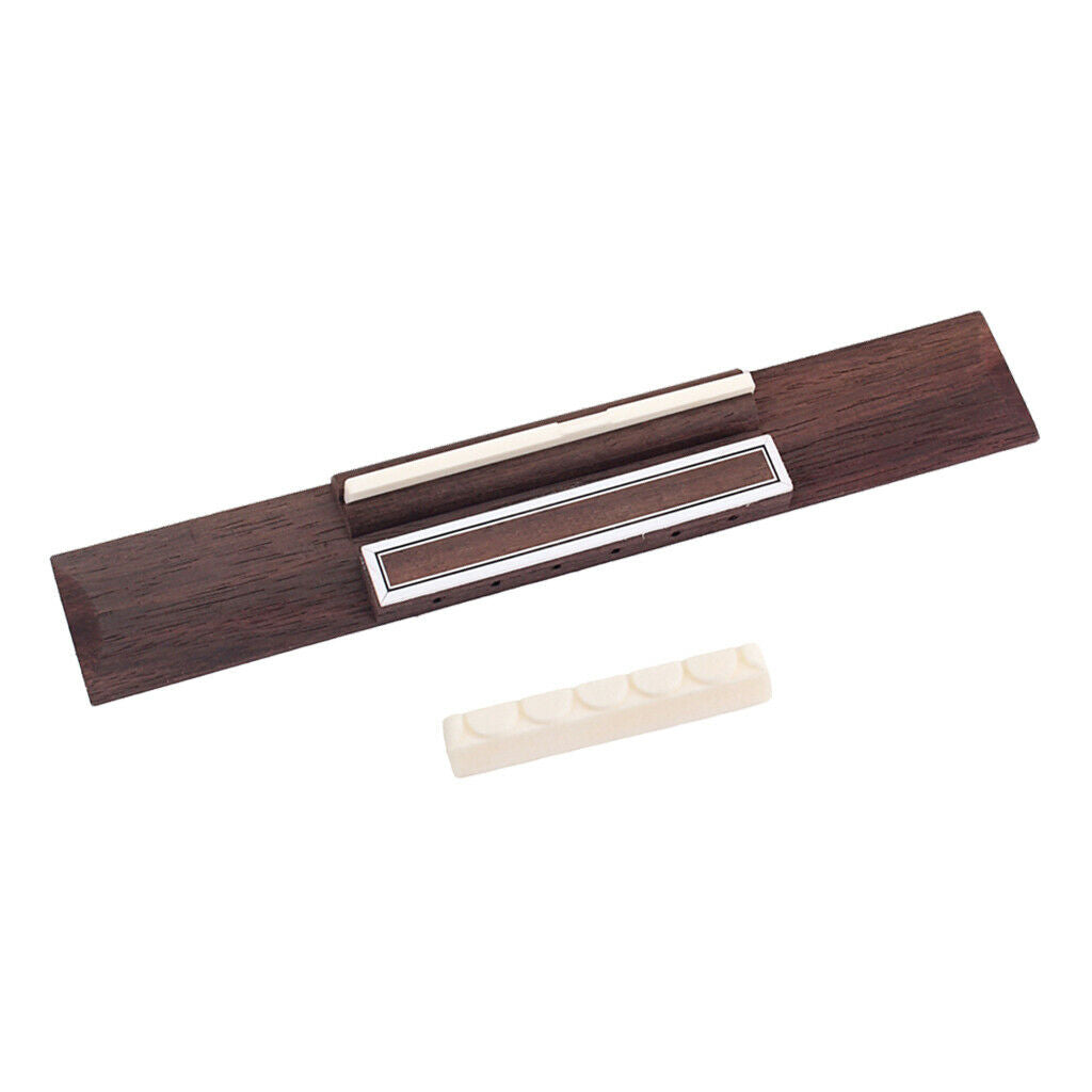 Rosewood Classic Guitar Bridge + Slotted Violin Parts