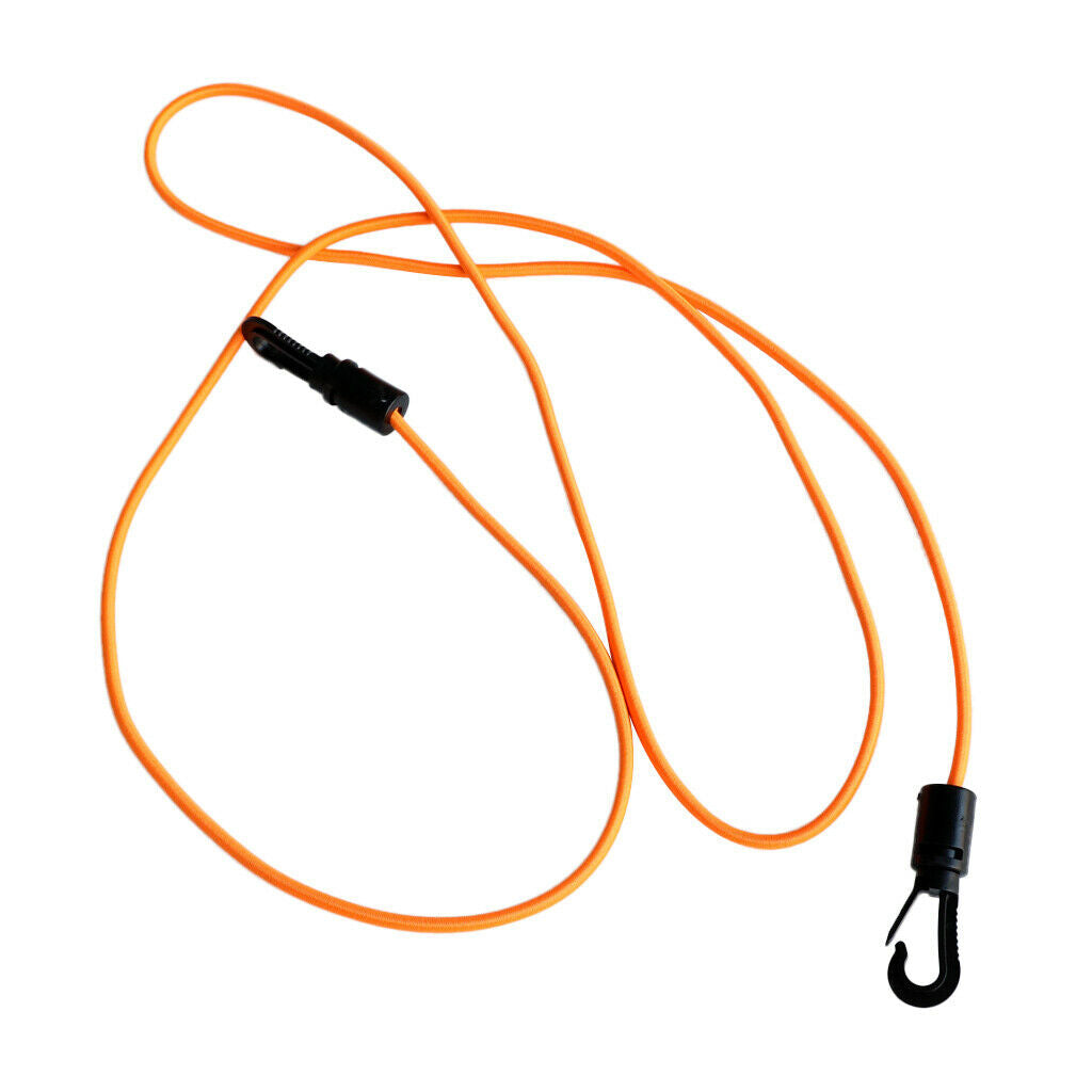 Elastic Bungee Shock Cord String Rope with Hooks for Kayak Boat Fluorescent