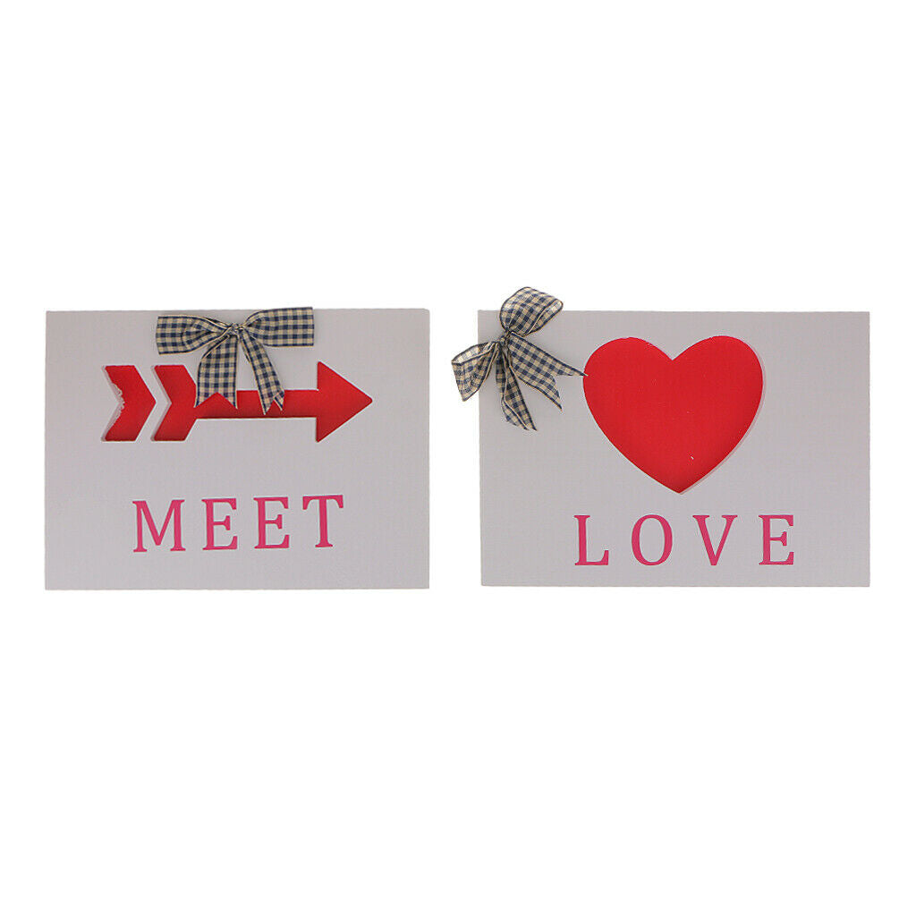 Wooden LOVE Plaques Wood Signs Wedding Party Decoration Photo Props