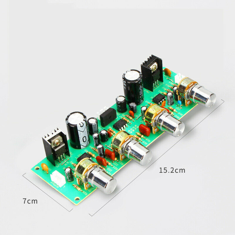 12V NE4558 HIFI Preamp Tone Board Bass Treble Volume Control Pre-Amplifier BoaD2