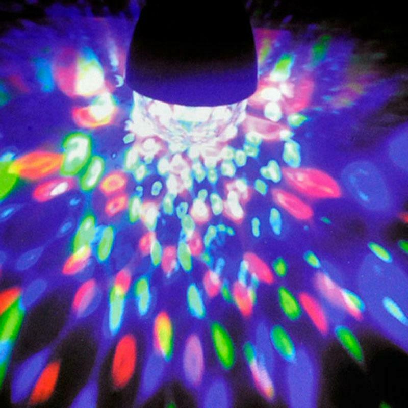 Crystal Ball Stage Lights Led E27 RGB Rotating Lamp For Party Disco DJ Bar @