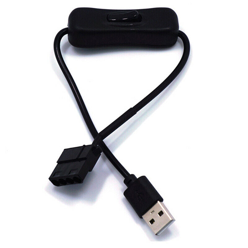 USB to 4Pin Molex with Switch PC Fan Connector Cable Adapter Cor bnLDUKLDUK Lt