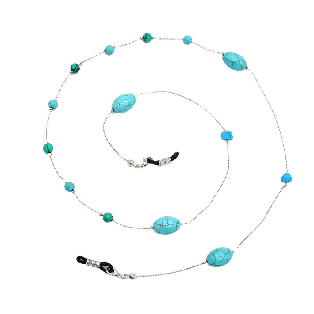 2xBeaded Sunglasses Chain Spectacles Lanyard Anti Slip Eyeglass Necklace