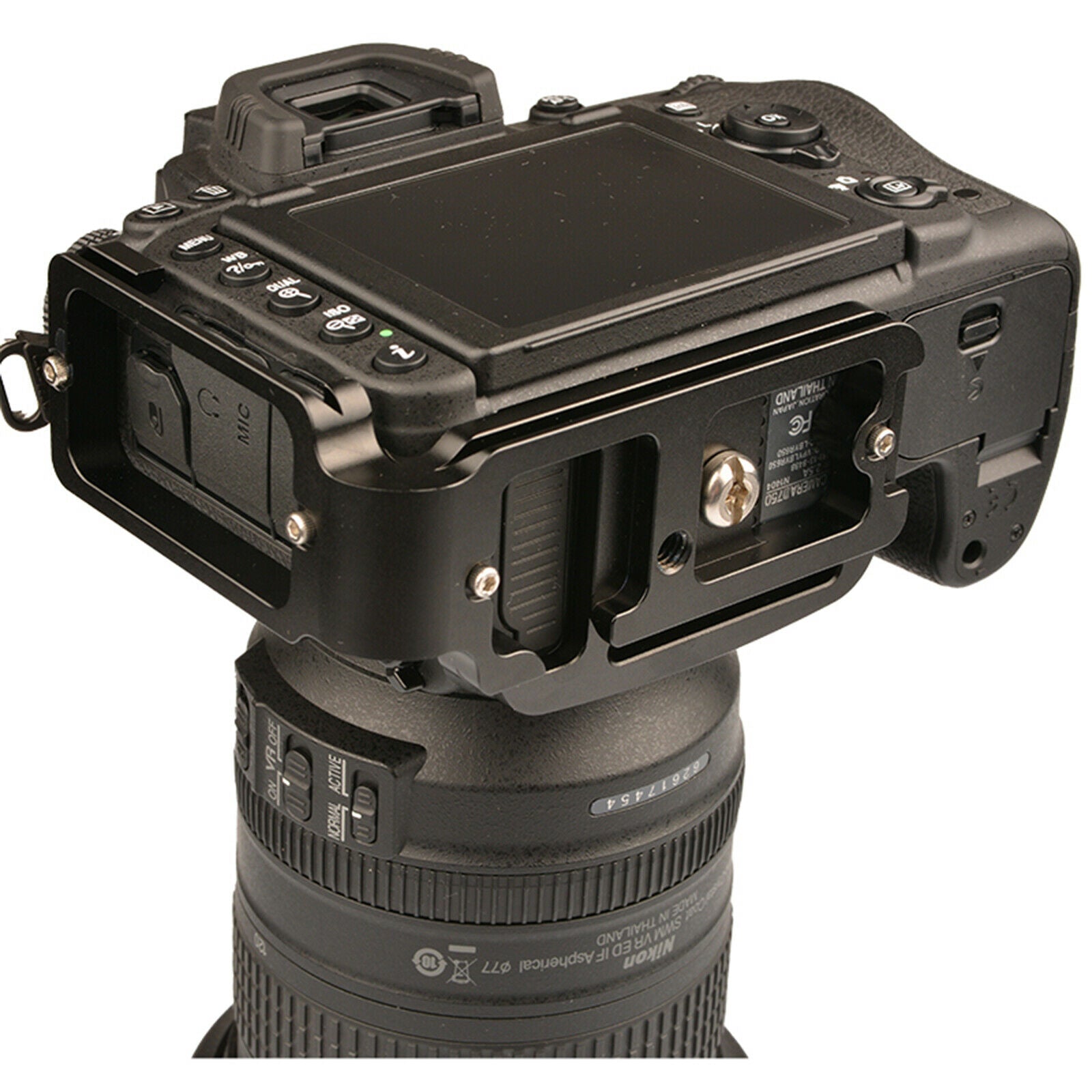 Vertical Plate L Bracket Holder for Nikon D750 Quick Release 1/4 Inch Screw