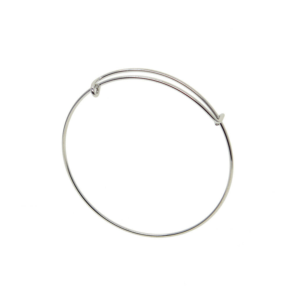 6 Pieces Brass Sliver Plated Adjustable Wire Bracelets