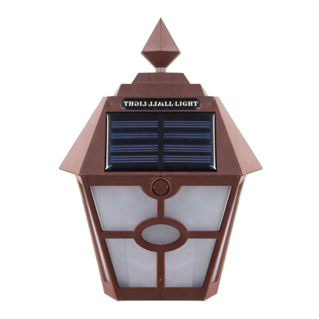 Set of 2 Solar IP65 Solar Powered Wall Lamps Waterproof Lights Backyard