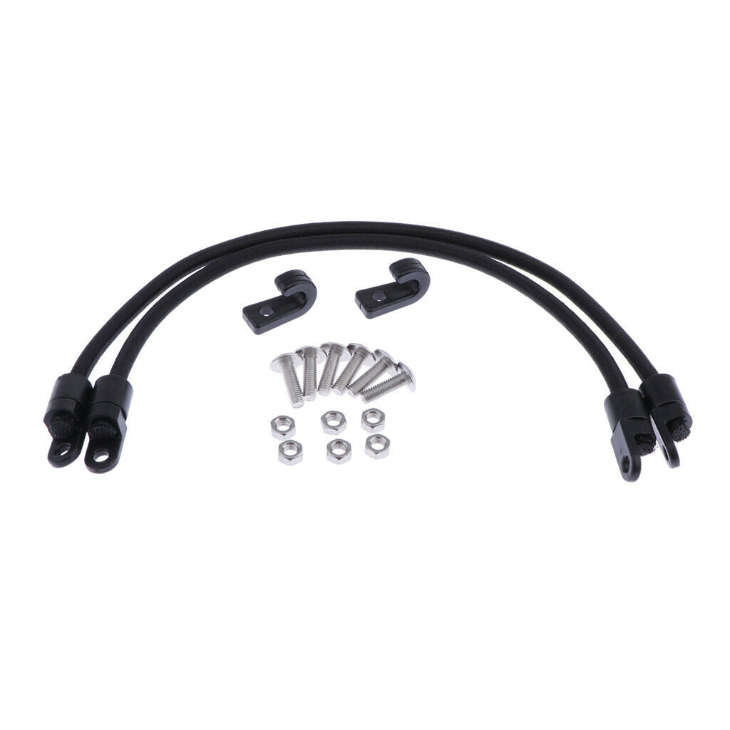 2pcs Kayak Paddle Holder Keeper Fishing Rod Shock Cord Tether with J Hook