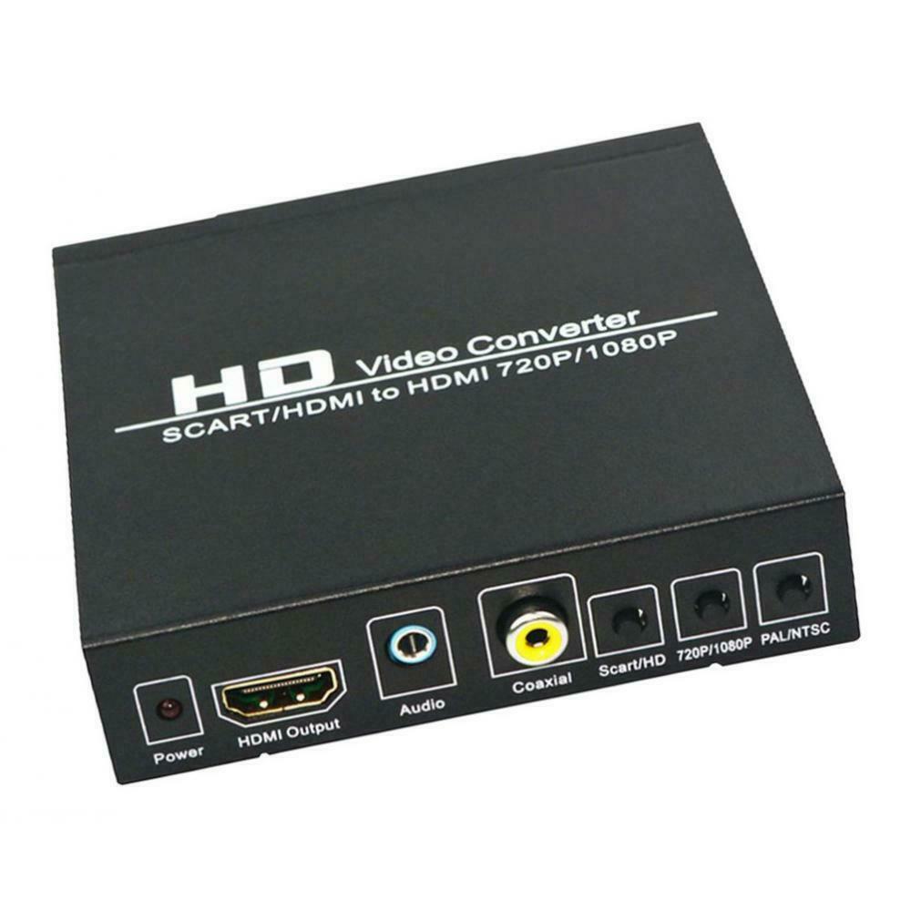 1pc Premium SCART to HDMI Converter Upscaler Support HDMI Connector Output