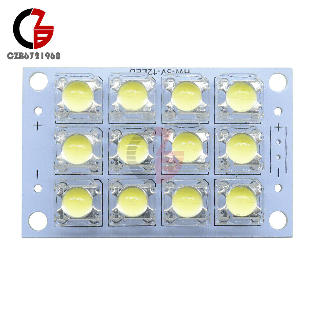 200mA DC 3V-5V 12-LED Super Bright White Piranha LED board Night LED Lights Lamp