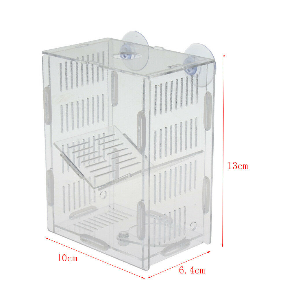 Clear Fish Breeding Box Acrylic Aquarium Breeder Box Double Guppies Hatching