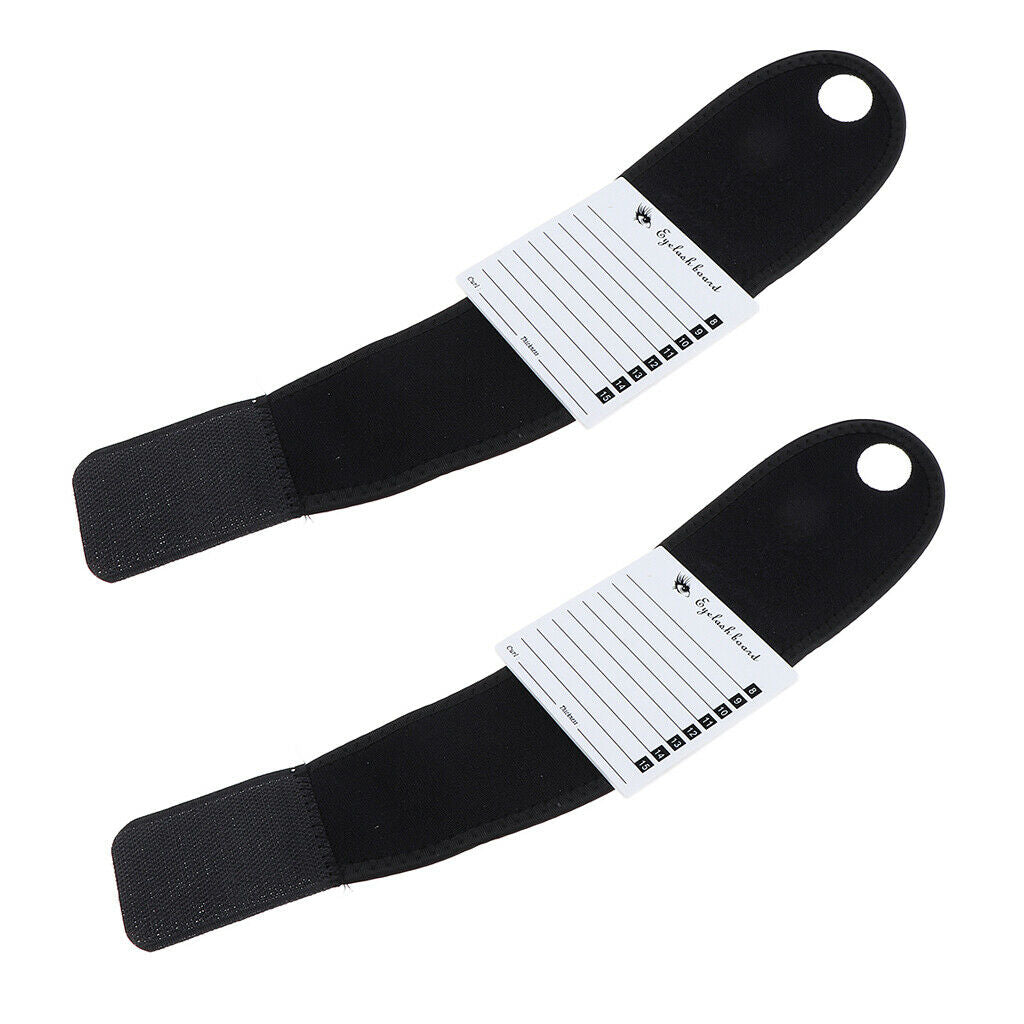 2x Eyelash Extension Stand Lash Holder Board False Lash Plate w/ Wrist Band