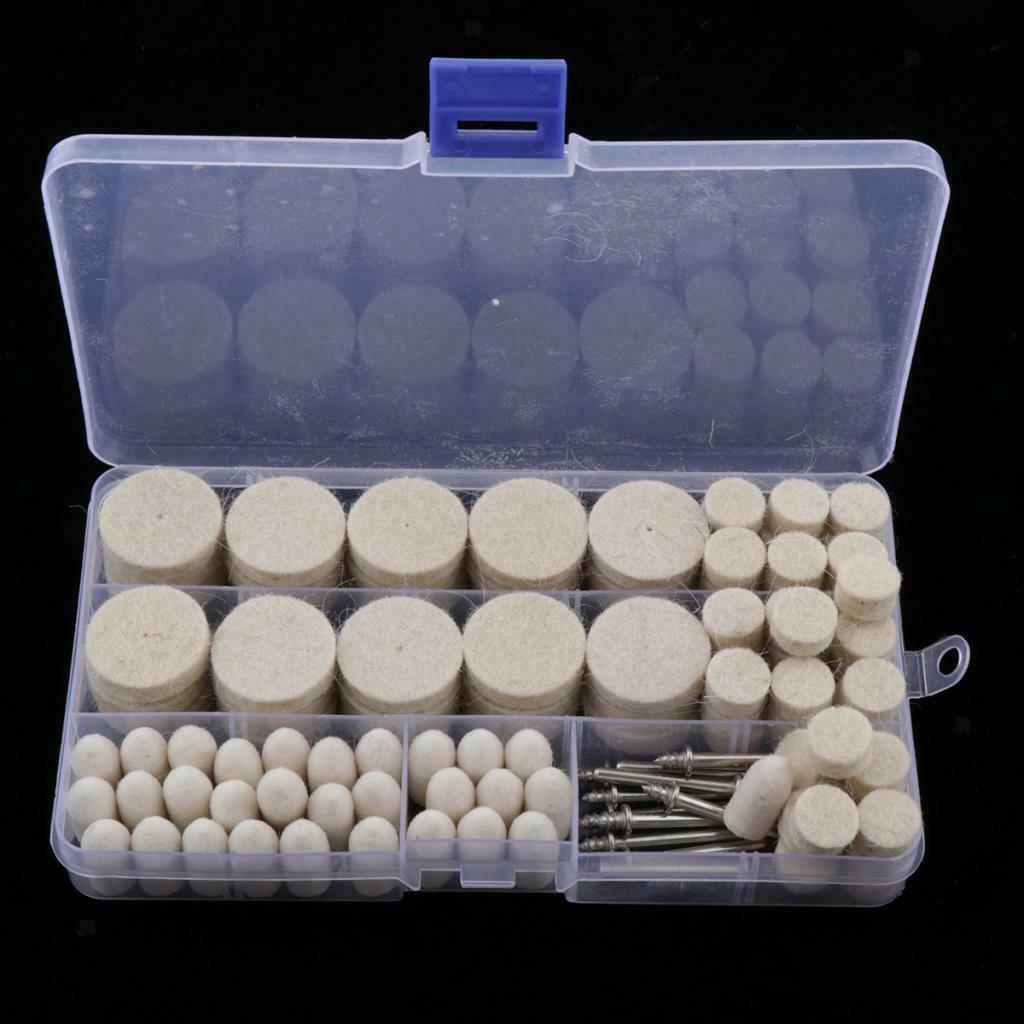 110pcs Wool Grinding Head Wheel Rotary Grinding And Polishing Tool +12xShank