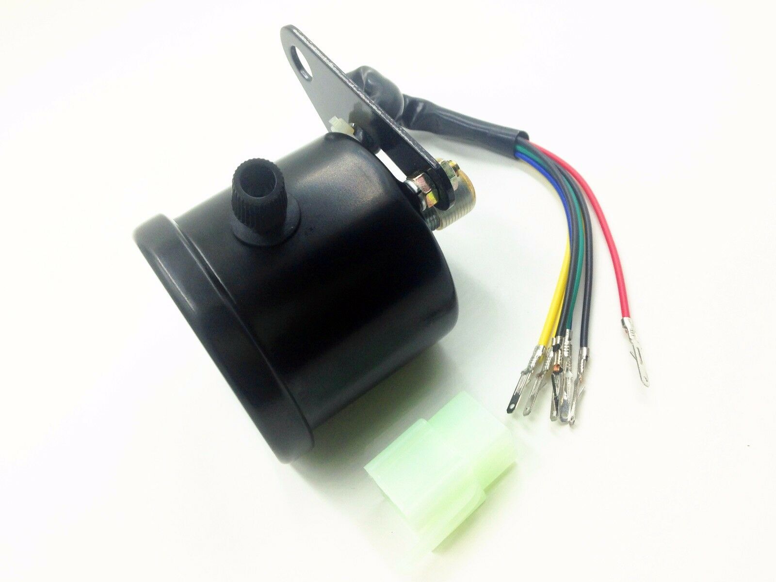 Black LED Backlight Signal Motorcycle Odometer KMH Speedometer Gauge Cafe Custom