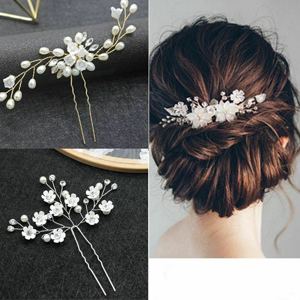 Crystal Accessories Wedding Headwear Women Hairpins Hair Clips Headpieces