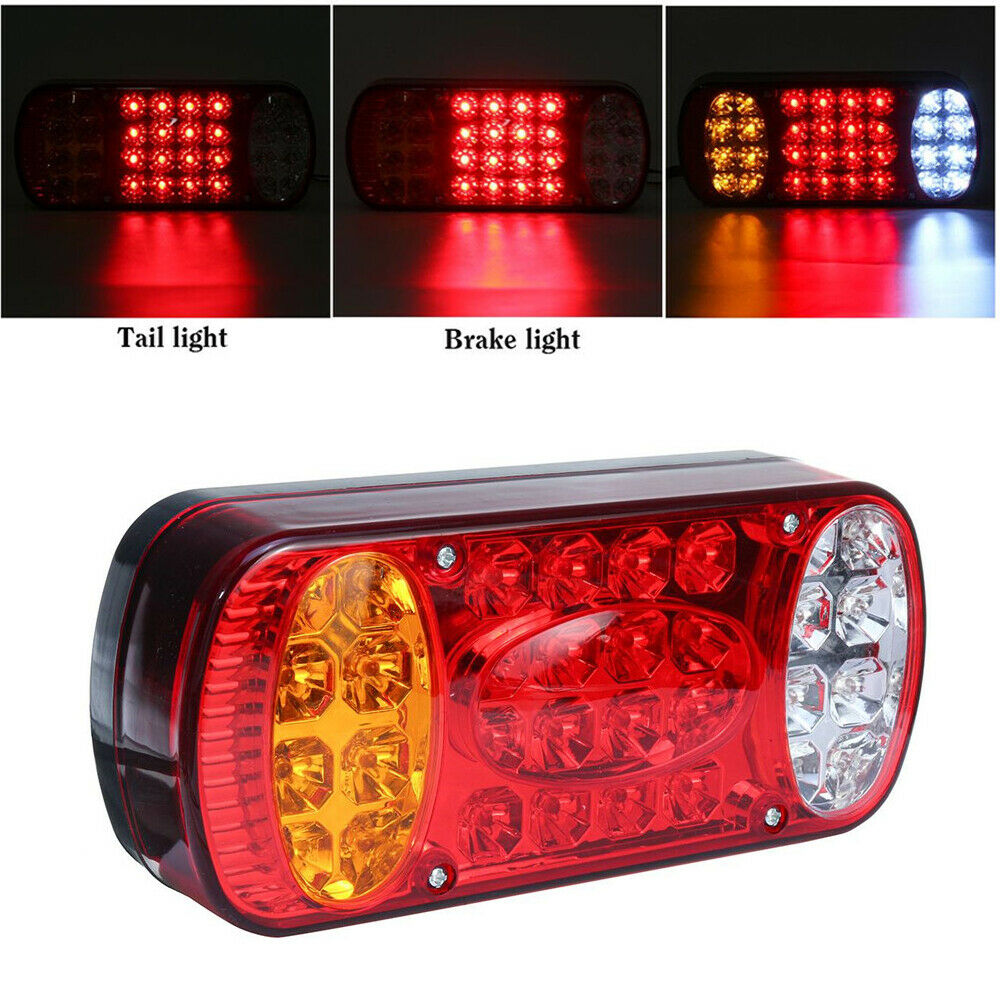 12V LED Rear Stop Light Brake Indicator Lamp For Truck Trailer Van Caravan RV