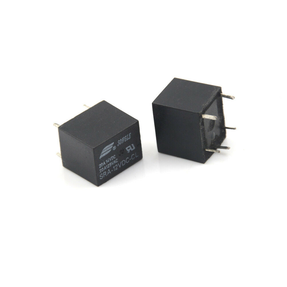 5Pcs Durable DC 12V Coil 10A 5 Pins Power Relay PCB Type SPDT For SRA-12VDC-C Lt