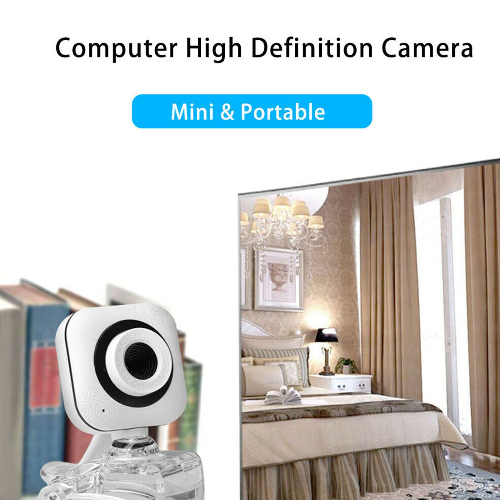 USB2.0 HD Camera Webcam 360Â° Rotatable Web Cam w/ Mic Video Recording Computer