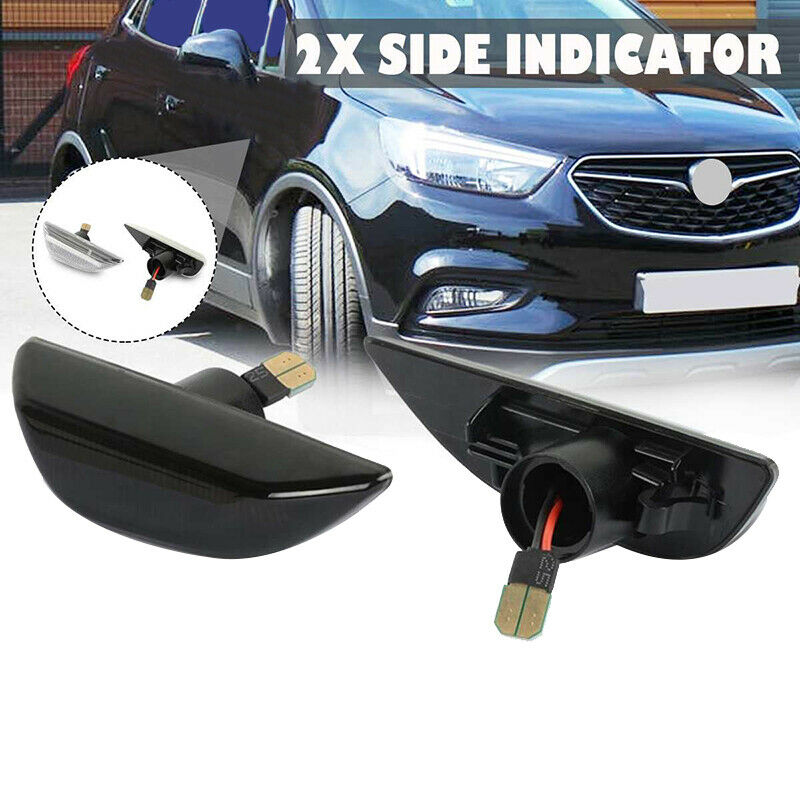 4X(2Pcs Car LED Turn Signal Light Side Marker Blinker for Opel Mokka X for T8Z7)