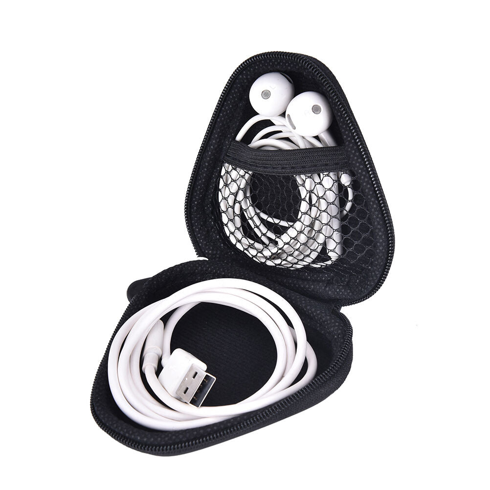New Unisex Women Triangle Headset Men Gift Zipper Coin Purse Key Wallet PoucBDA
