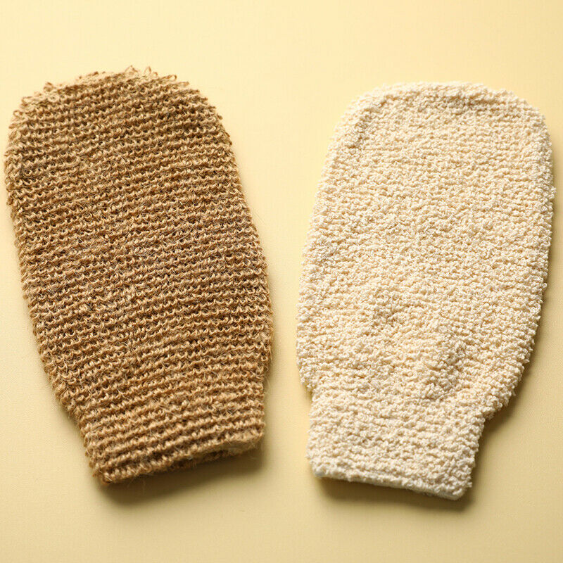 2 Pcs Peeling Exfoliating Gloves Body Brush Peeling Mitt Body Scrub Glo JD