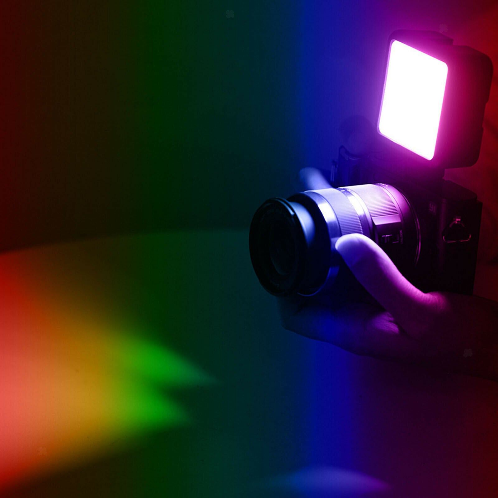 RGB LED Video Lights 2500-9000K Portable Camera Photo Light 360Â° Adjustable