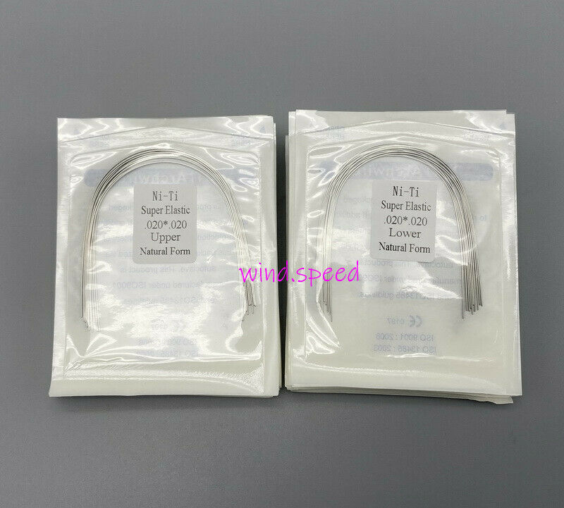 20packs Dental Orthodontic Arch Wire Rectangular Natural Elastic Niti 20X20 U&L