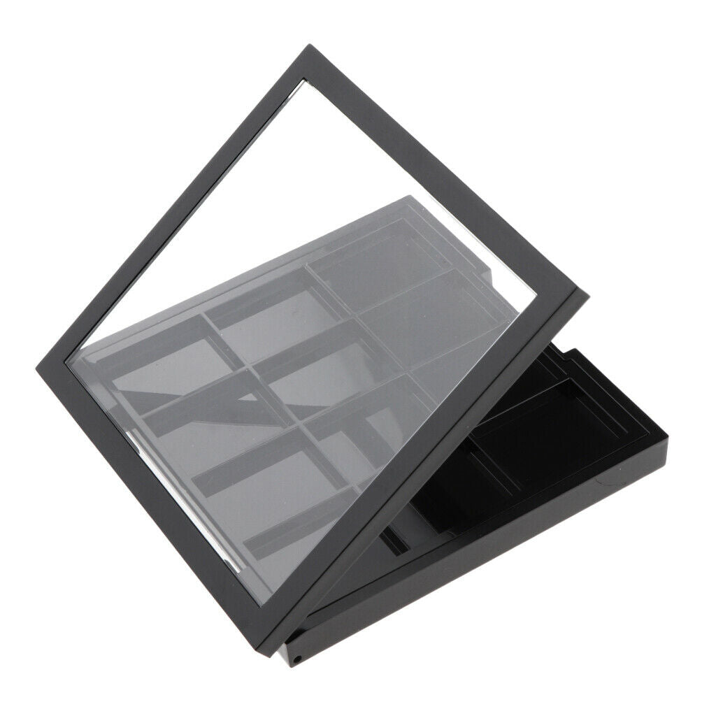 12 Grids Empty Eyeshadow Palette Box Tray for Concealer Lipstick Blush Black