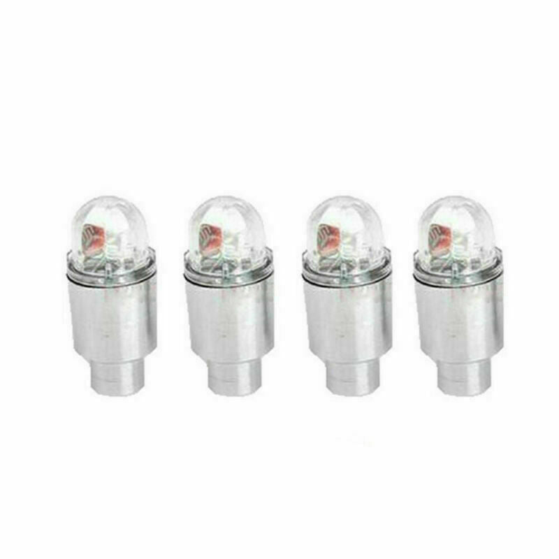 4pcs Car Auto Blue Wheel Tire Tyre Air Valve Stem LED Light Caps Cover Accessory