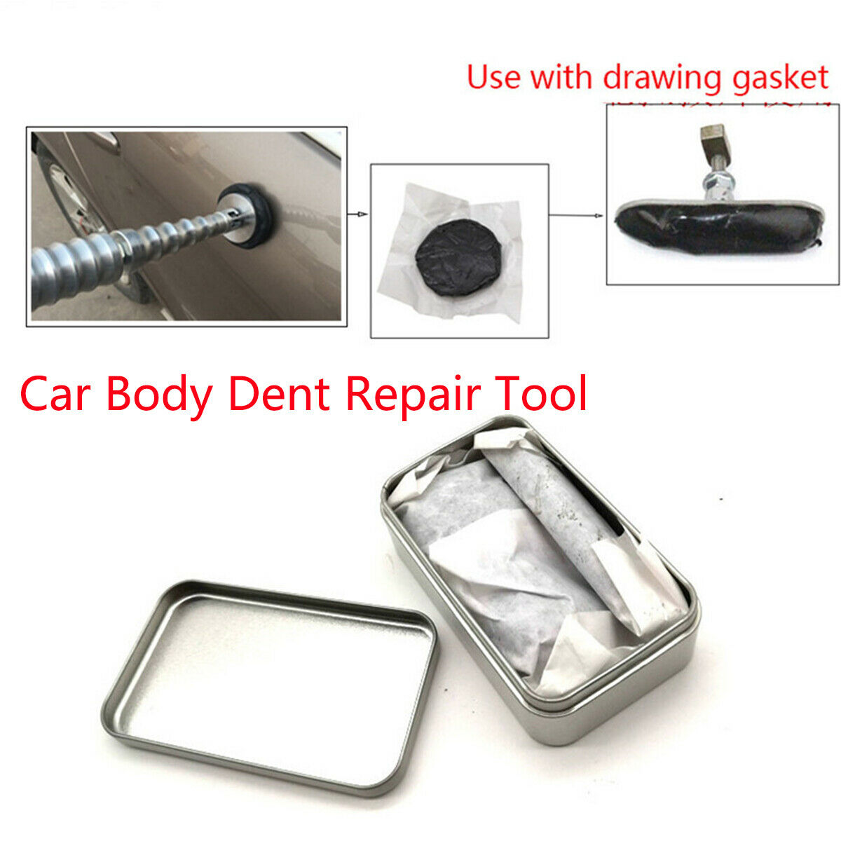 Car Body Paint-free Dent Repair Tool Puller T-bar 12Tabs Cold Glue Boxed Metal