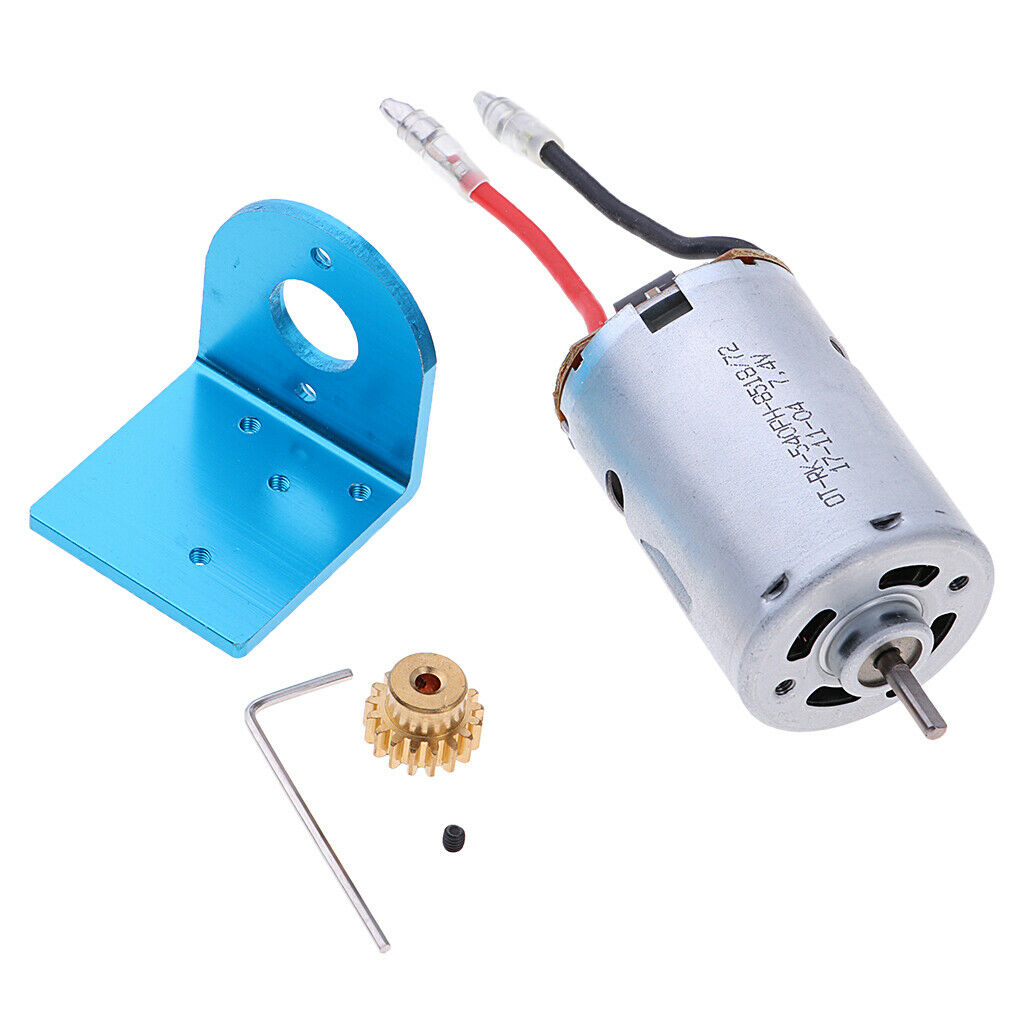 For WLtoys 12428 12423 1/12 Rc Car Truck 540 Motor + Motor Seat + 17T Motor Gear