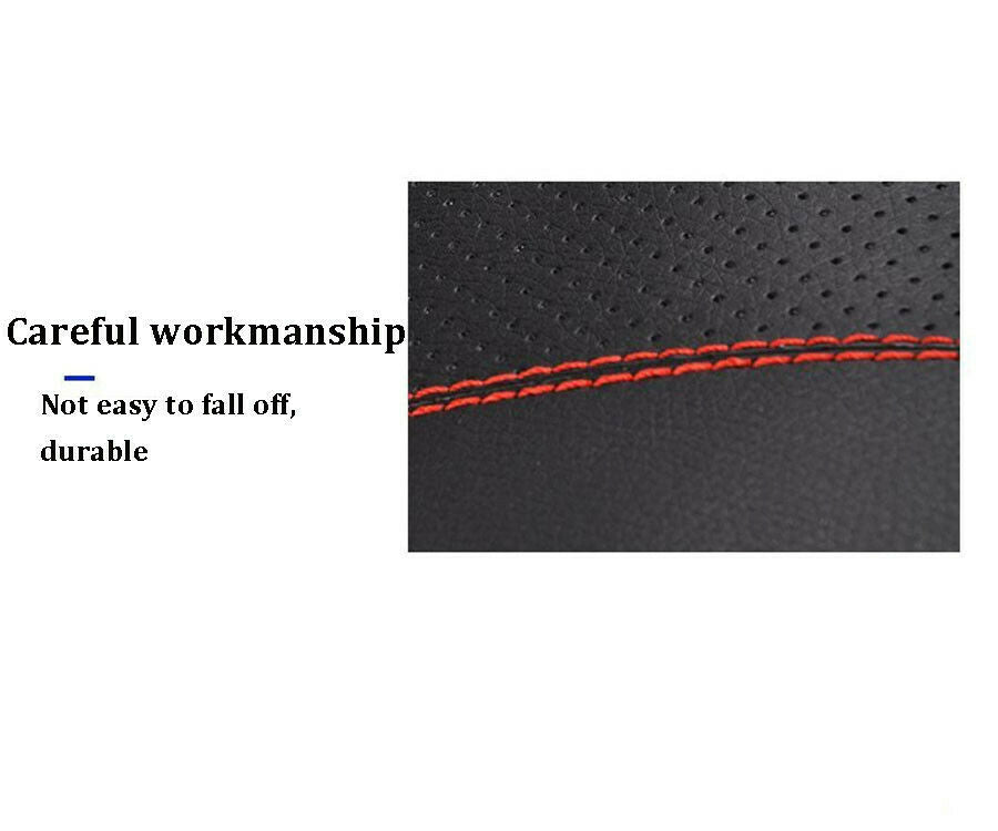 Memory Foam Car Truck Center Armrest Heighten Pad Cushion Elbow Rest Black + Red