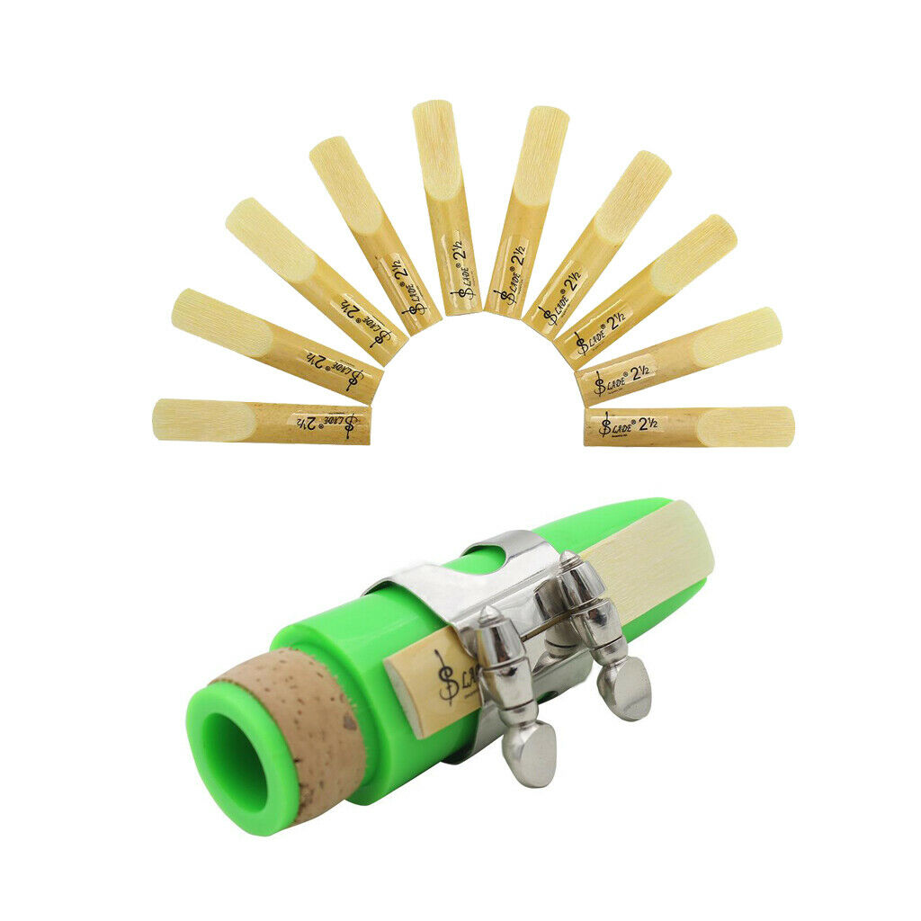 10 Pieces Clarinet Reed Set Bb Strength 2.5 for Beginners, Professionals,