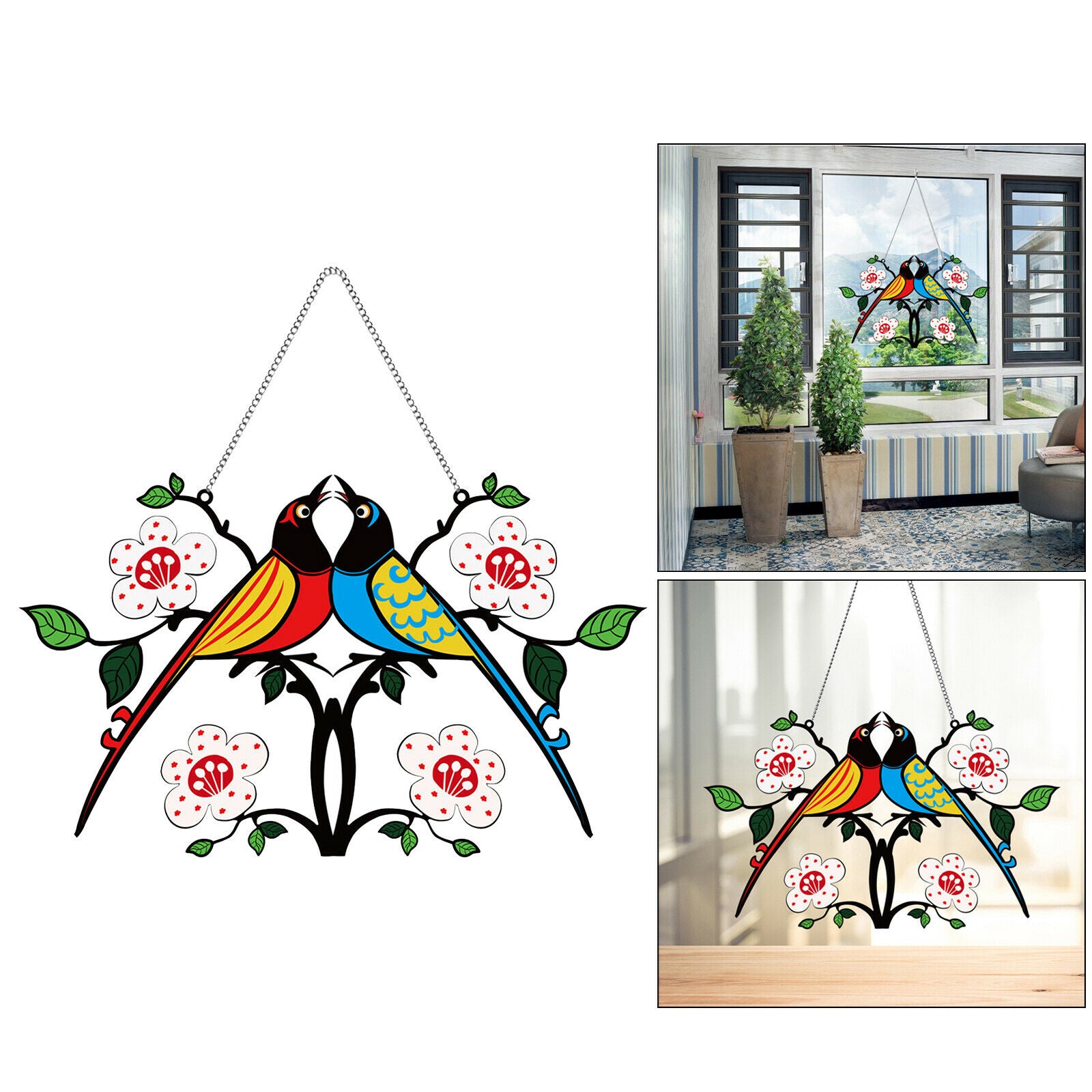 Birds Suncatcher Suncatcher Love Birds Suncatcher Pendant Hanging Garden