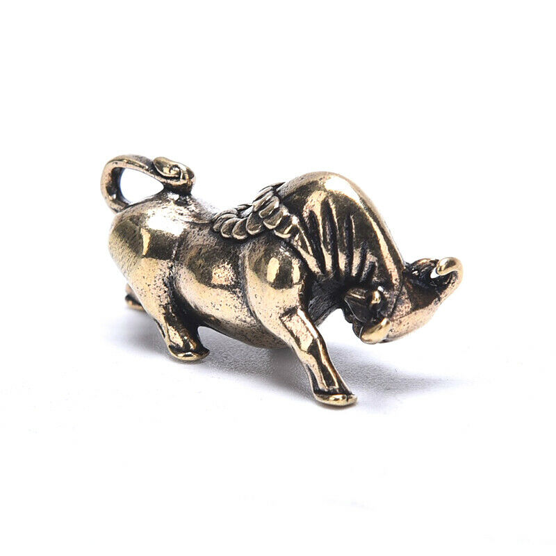 1Pc Retro Bull Statue Charms Pendant DIY Keychain Jewelry Sculpture Decor.l8