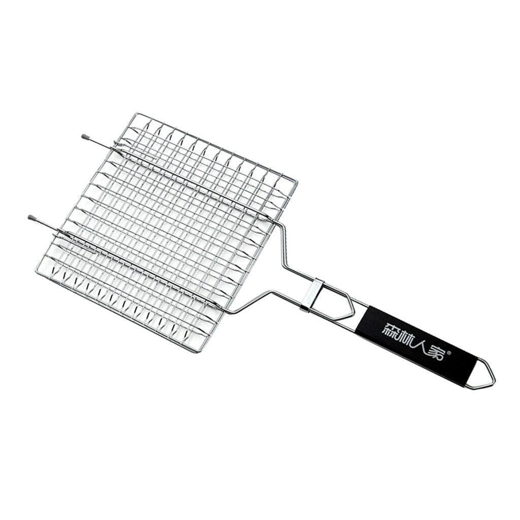 Outdoor BBQ meat grill basket clip grill