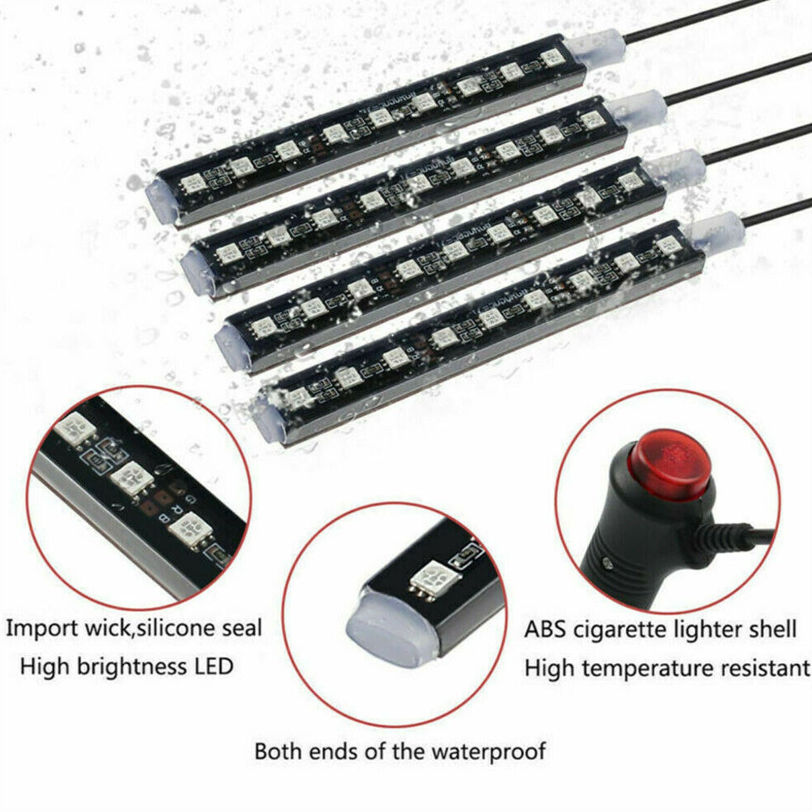 Parts Accessories RGB LED Lights Car Interior Floor Decor Atmosphere Strip Lamp