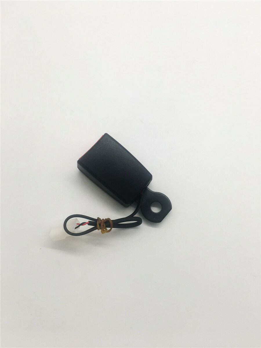 12mm Car Seat Belt Lock Safety Padding Socket Plug Connector with Warning Cable
