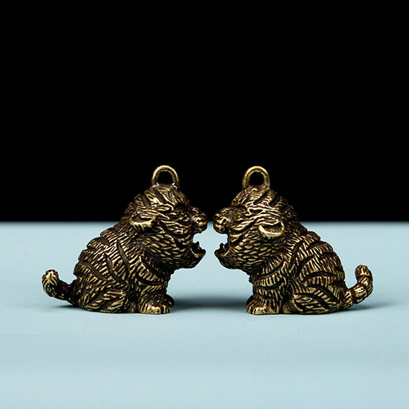 Metal Brass Tiger Key Chains DIY Hangings Jewelry Accessories Animal Figuri JD